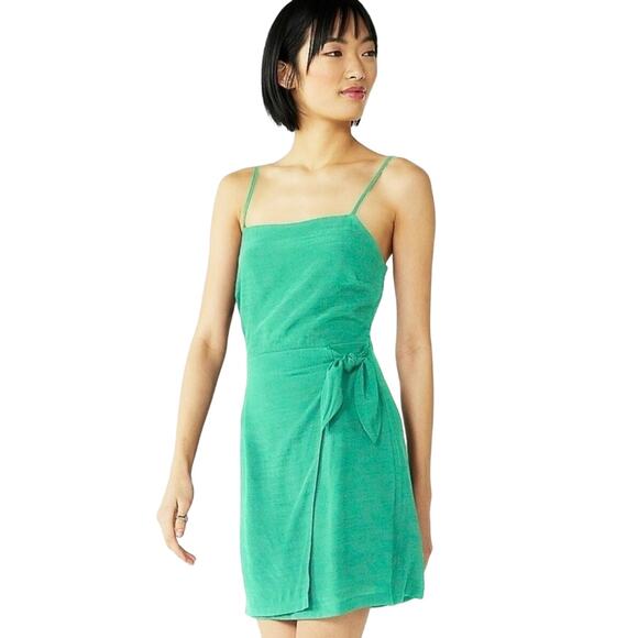 NWT Nine West Side Tie Faux Wrap Mini Dress in Reef Size XL - Picture 1 of 15